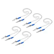Napkin Chains, 18" 5Pcs Alloy Neck Bib Holder Chain Sun Hat Strap Lanyard, Blue