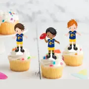 AFL WCE Dockers Carlton Pre-cut Edible Stand Up Wafer Card Cupcake Toppers