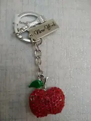 New York Statue of Liberty Red Apple Diamond keychain