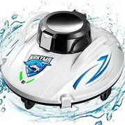 Cordless Robotic Pool Cleaner, Pool Vacuum for above Ground Pool Lasts 150-180 Mins, Robotic Pool Vacuum Cleaner Intelligent Path Planning with Strong Suction,Ideal for Pools Up to 1100 SQ/FT