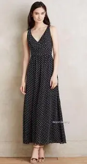 NEW Anthropologie Clipdot Maxi Dress by Eva Franco Size 6