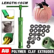 Polymer Clay Gun Extruder Sculpey Sculpting Tool w/ 19 Discs Cake Tool Craft DIY