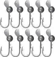 Bass Jig Heads, Freshwater Angling Hook, Freshwater and Saltwater Fishing Jigs Lead Hooks for Tilapia, Crappie, Bass, Bluefin Bream