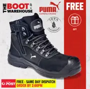 Puma 630527 'Sierra Nevada Black' Zip Composite Toe Safety work boot WATERPROOF