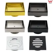 Small Smart Square SUS Tile Insert 50/80mm Waste Outlet Floor Drain Shower Grate