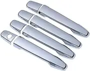ZAPYVET, for Mitsubishi, Outlander ASX 2008-2020 Glossy Carbon Fiber Door Handle Cover Overlays Car Door Handle Cover(Silver)