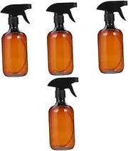 Beatifufu 4pcs 500ml Spray Bottle Refillable Empty Spray Amber Spray Bottles for Essential Oils Water Brown Fine Mist Sprayer Trigger Water Sprayer Make up The Pet Travel
