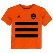 Adidas MLS Toddlers Houston Dynamo Three Stripe Life Pitch Tee, Orange