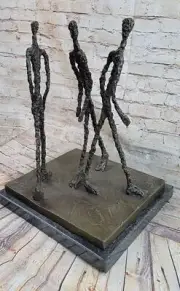 Genuine Bronze Figure Sculptures Male Stick Detailed Masterpiece Bronze Sculptur