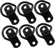DECORNIJIA 6 Set Heavy Duty D Rings Tie Down Anchors Hooks with Screws for Truck Bed Pickup Camper Easy Installation Compact Design Application for Securing Cargo