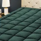 HYLEORY California King Mattress Pad Quilted Fitted Mattress Protector Coolin...