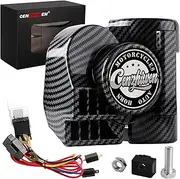Air horn for trucks, the compact snail electric train horn, the 12V 150db super speaker car horn with wiring harness, and is applicable to any 12V vehicle, truck, motorcycle（carbon fibre）