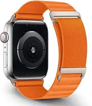 [TANAKEY] Alpine Loop Band Compatible for Apple Watch Ultra 49/45/44/42mm, Sport Braided Replacement Strap Compatible with iWatch Series 9/8/7/6/5/4/3/2/1/SE (49/45/44/42mm, Orange)