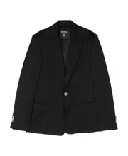 single-breasted virgin-wool blazer 14Y Black