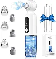 Blackhead Remover Pore Cleaner Face 4 Modes & 6 Suction Tips & Visible Water Tank & Hot Compress, 75 kpa Super Suction Power for Facial Cleansing Acne Treatment Devices for Fa