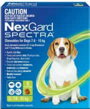 NexGard Spectra Chewables For Medium Dogs (7.6 to 15kg) X 6