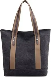 [Sunshinejing] Women's Handbags Canvas Shoulder Bags Retro Casual Tote Purses