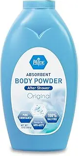 MED PRIDE Premium 100% Talc Free Baby Powder - Pure Cornstarch Absorbent Baby Powder for Odor & Moisture Protection- Paraben-Free Soothing Dusting Powder for Diaper Rash, Chaffing - Original 13oz