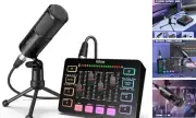Audio Equipment Bundle for Gaming Podcast, Streaming RGB Mixer Set with XLR