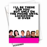 Filthy Sentiments A5 Lockdown Friends Blank Greeting Card w/ White Envelope