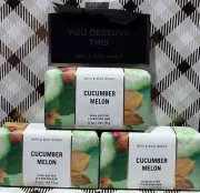 X3 CUCUMBER MELON Bath & Body Works Bar Shea Butter Cleansing Soap