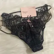 Agent Provocateur Zinnia Black Bronze Brief AP4 Large NWT