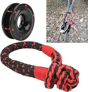 Soft Shackle Recovery Ring Kit - 22000lbs Winch Rope and Snatch Ring, Rope Retention Pulley Combo for Off Road ATV UTV Truck