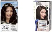 Clairol Permanent Hair Colour Bundle: Clairol Nice'N Easy 3.5 Natural Darkest Brown + Root Touch Up Permanent - 4 Dark Brown, For Brown Hair