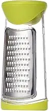 CONGARTENO 1Pc Stainless Steel Grater for Ginger and Garlic Multifunctional Semicircular Vegetable Zester with Cleaning Brush for Fruits and Spices Green