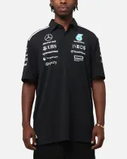 [ADIDAS] Adidas x Mercedes-amg Petronas Formula One F1 2025 Team Polo Shirt Black/white - Size 2XL 2XL Black/White