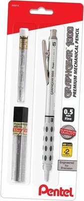 GraphGear 1000 Automatic Mechanical Pencil 0.5mm - Includes Lead Refills &