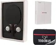 YODIMAN Carbon Table Tennis Racket – Professional 5+2-Ply Carbon Fibre Blade -2mm Premium Sponge，Ideal for Offensive Players Seeking Maximum Speed and Spin