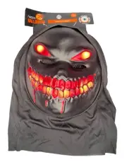 Happy Halloween Light Up Mask Black and Red