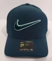 Nike Golf Swoosh Flex Classic99 Fitted Hat Dri-Fit L/XL NEW Green 868378-372
