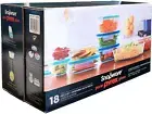 Pure Pyrex 18-Piece Glass Food Storage Set, 2.6, Clear
