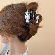 [TseenYi] Acrylic Hair Clip Panda Claw Hair Clip Brown Medium Claw Hair Clip Hair Pin Animal Panda Pine Claw Clips Durable Strong Hold for Women Girls Thick Hair Bun Hair Claw Clip