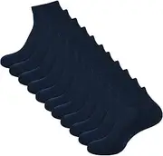 [AJ DEZINES] 6 Pack Mens Ankle Socks Cushioned Low Cut Athletic Sports Breathable Casual Socks
