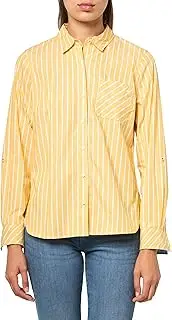 [Nautica] Women's Button Front Long Sleeve Roll Tab Shirt