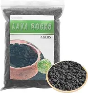 CARURBODY Black Lava Rocks for Plants -100% Pure Volcanic Rock No Dyes or Chemicals-Best Lava Stones Top Dressing for Cacti Succulents Plants,Bonsai