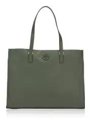 Tory Burch Ella Palm Leaf Green Nylon Tote Bag