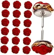 ARTIBETTER 60pcs Decorative Rose Flower Push Pins for Cork Boards Cute Thumb Tacks for Office and Home Design Drawing Pins User Friendly Wall Hanging Tacks