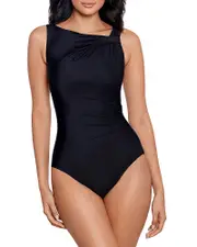 Miraclesuit Rock Solid Avra Underwire Asymmetric One Piece Swimsuit