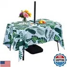 SquarePie Rectangle Outdoor Tablecloth Waterproof Stain Resistant Wipeable Ta