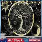 Sun Moon Tree Print Tapestry Hanging Wall Blanket Carpet Cover (145x130cm)