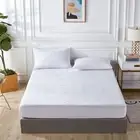 100% Ultra-Soft Cotton Quilted Anti-Microbial Mattress Cover Protector White Que