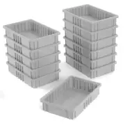 Quantum DG92035GY Plastic Dividable Grid Container 16-1/2"L x 10-7/8"W x 3-1/2"H