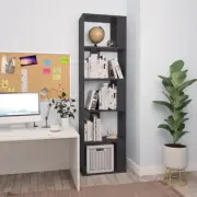NNEVL Book Cabinet/Room Divider High Gloss Grey 45x24x159 cm Chipboard