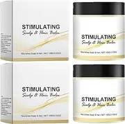 Stimulating Scalp and Hair Balm, Nourishes Scalp Hair, Nourishing Haircare Cream, Moisturizing Scalps Health Nutrition Care, Shea Butter and Mango Butter Blend (2Pcs)