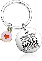 [OWHOMS] Moose Charm Keychain Moose Girl Jewelry Cousin Gift Mom Keychain BFF Gift Nature Lover Keyring