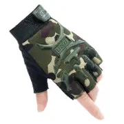 Kids Tactical Gloves Military Boys Half Finger Cycling Gloves Bicycle Fingerless Bike Riding Girl Glove Sports Skateboard S 3-5 Years Old Camouflage